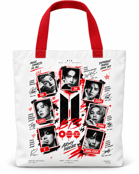 Totebag BTS – Map of 7 Hearts  Signatures y Roles