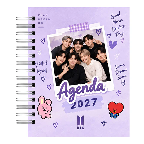Agenda 2027 BTS – Edición Especial K-Pop (Disponible en 2 Tamaños)