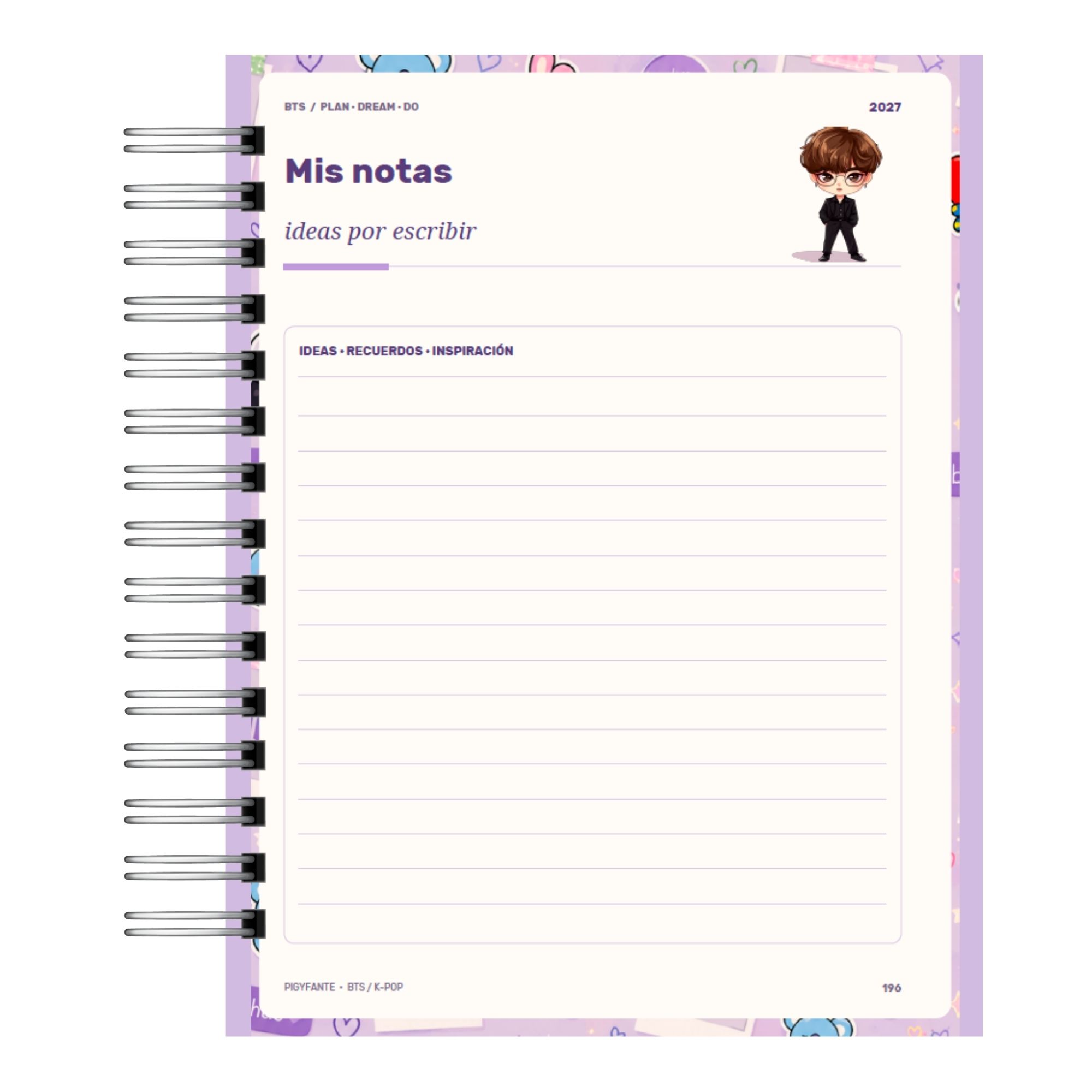 Agenda 2027 BTS – Edición Especial K-Pop (Disponible en 2 Tamaños) 11