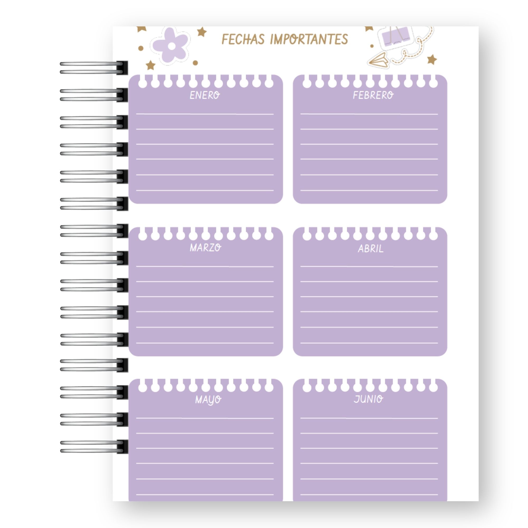 Planner Docente 2027 – Edición Pastel Lluvia de Estrellas  5