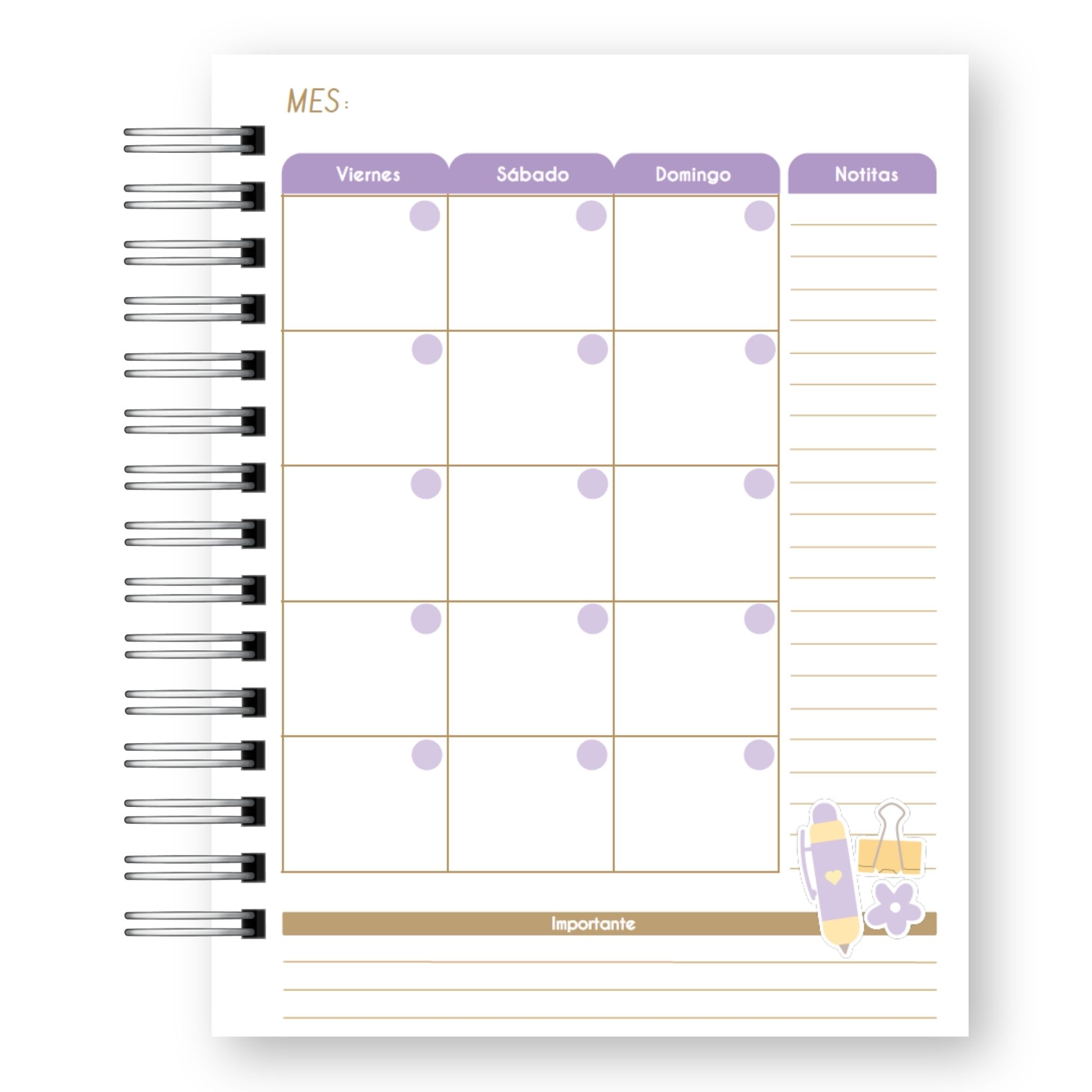 Planner Docente 2027 – Edición Pastel Lluvia de Estrellas  10