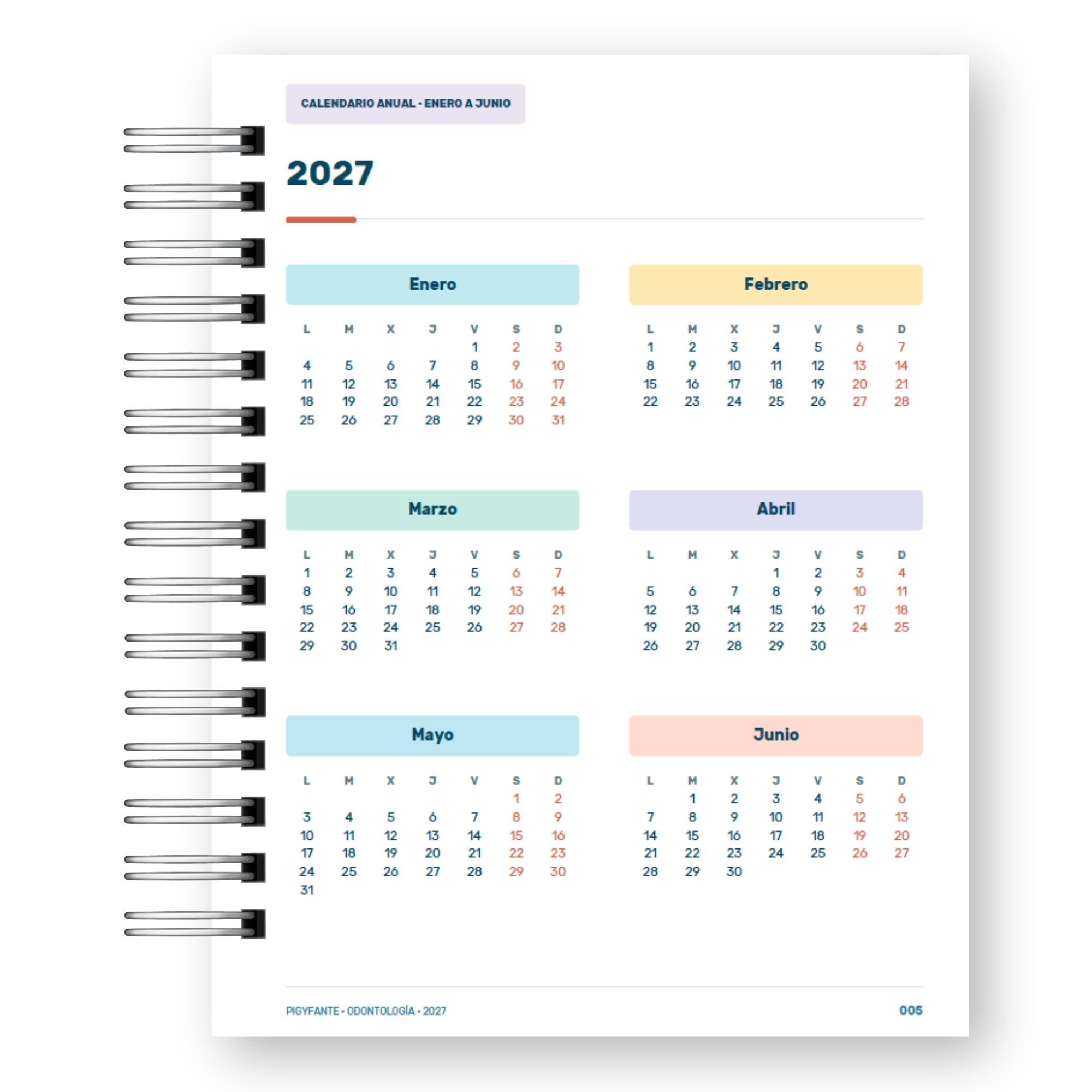 Agenda Odontología 2027 – Cuidar, Acompañar, Sonreír 5