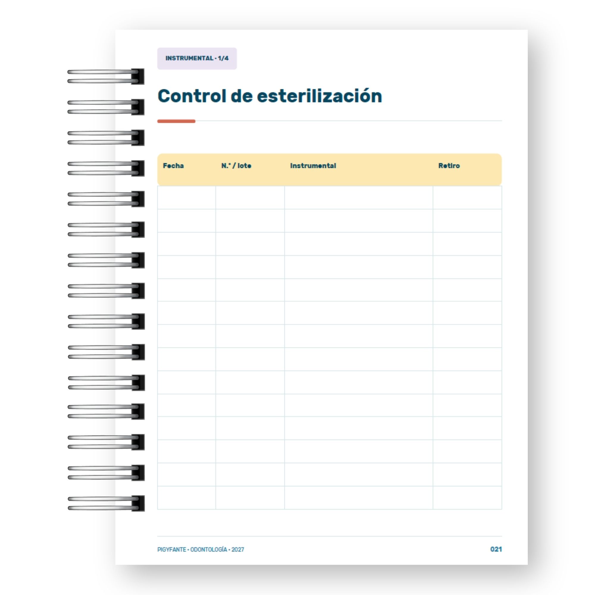 Agenda Odontología 2027 – Cuidar, Acompañar, Sonreír 9