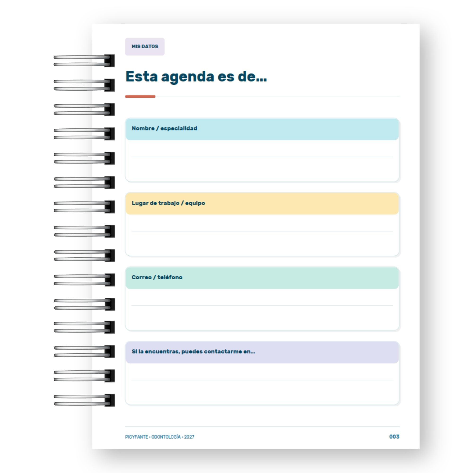 Agenda Odontología 2027 – Edición Hombre  3