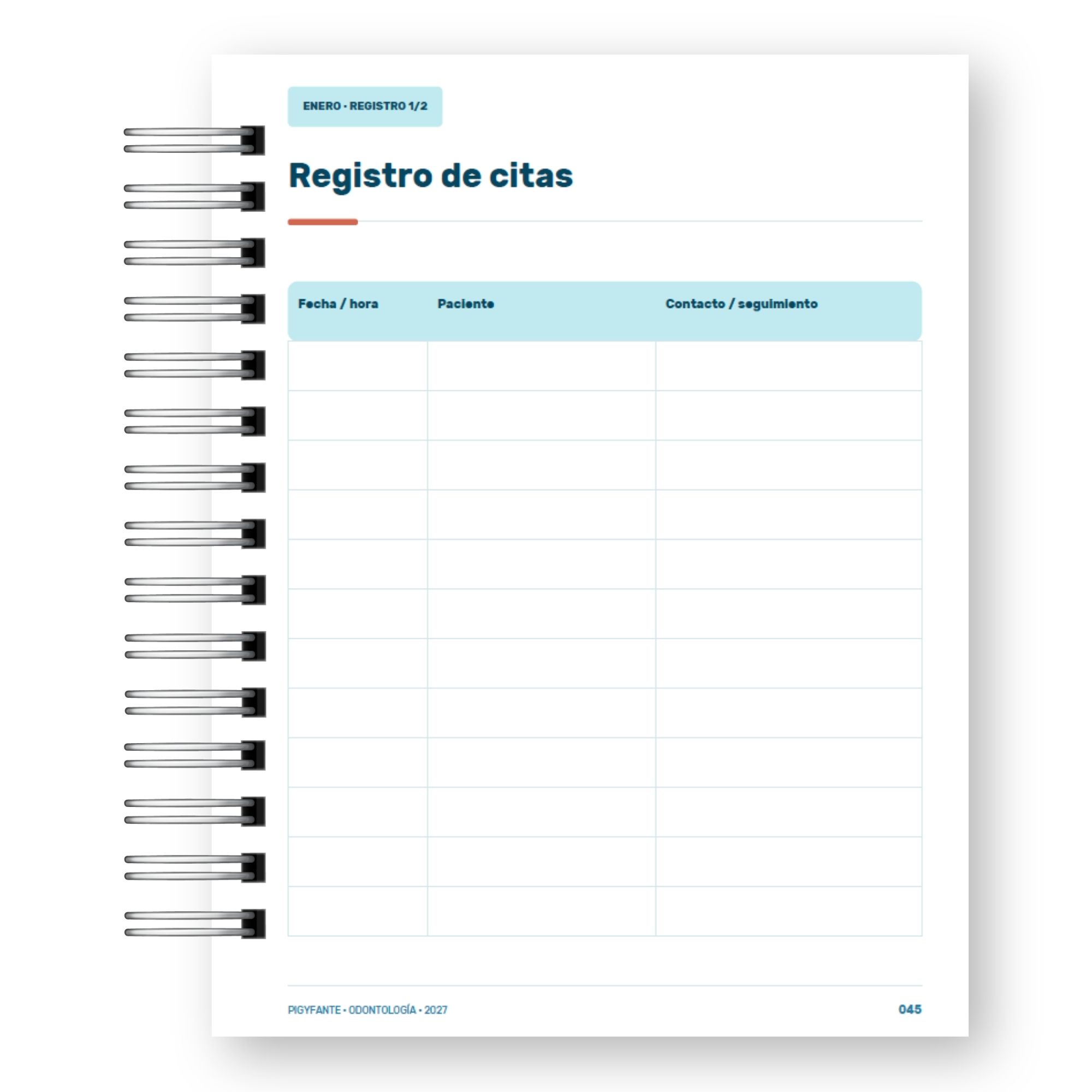 Agenda Odontología 2027 – Edición Hombre  17