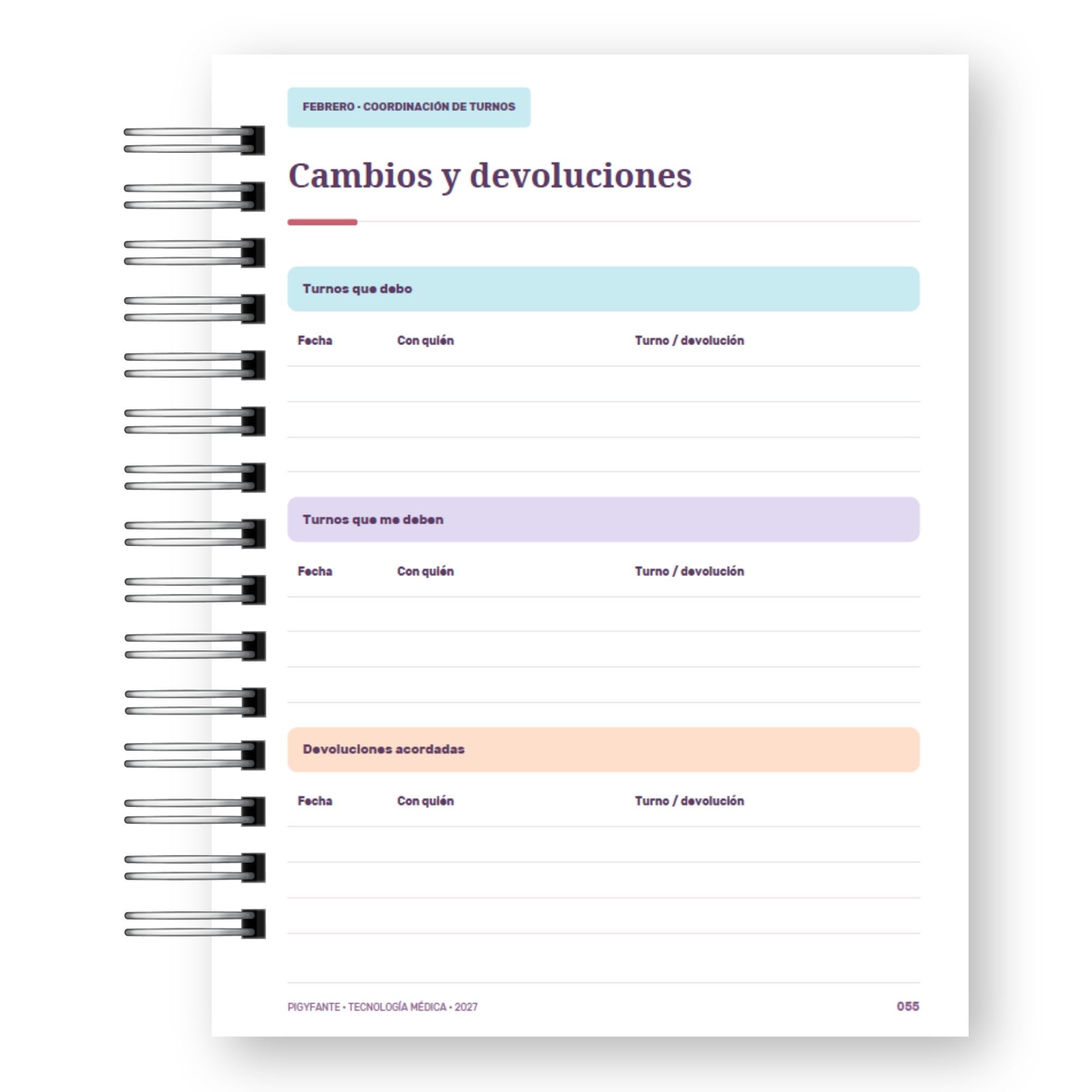 Agenda Tecnóloga Médica 2027 – Observar, Registrar, Descubrir 18