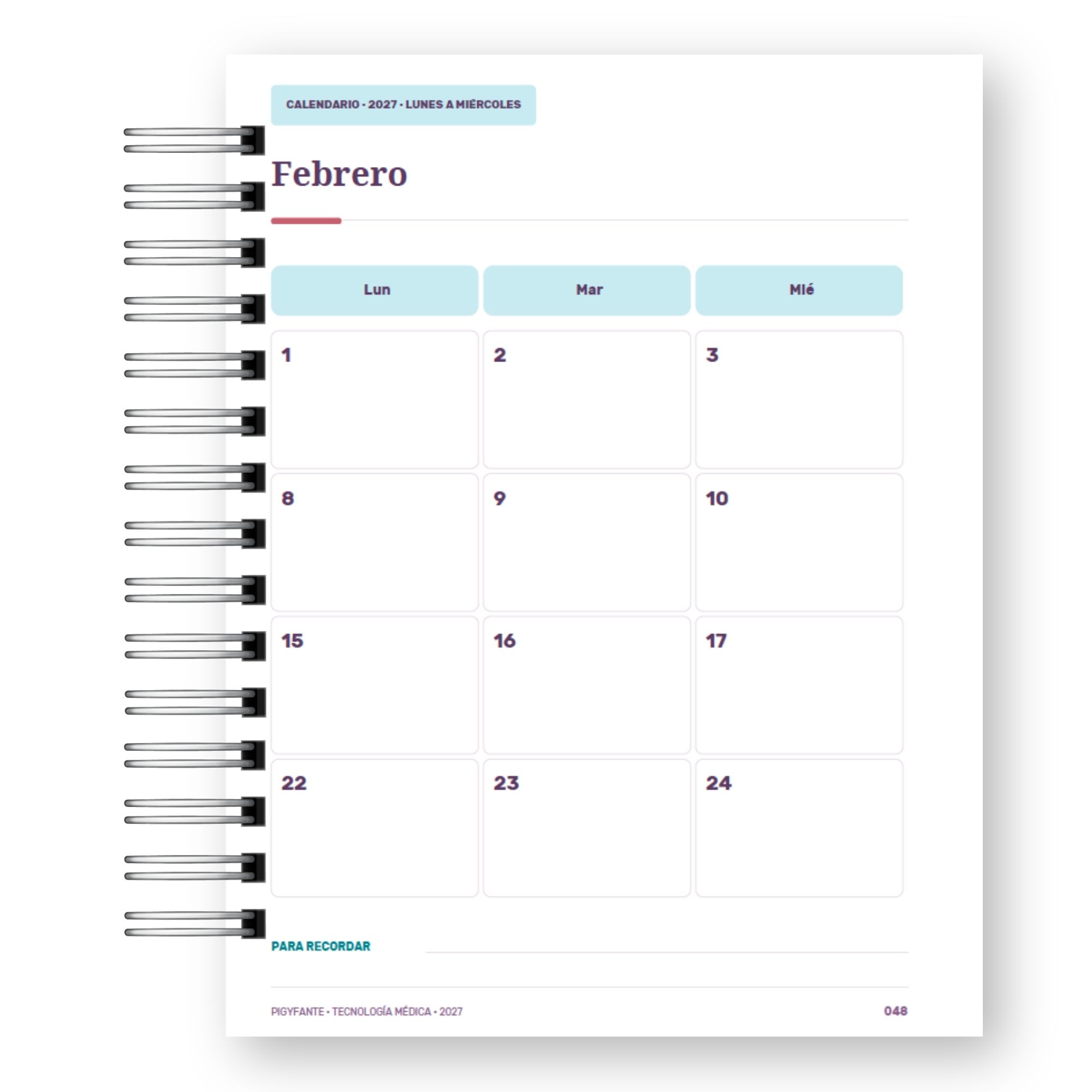 Agenda Tecnólogo Médico 2027 – Edición Hombre  13
