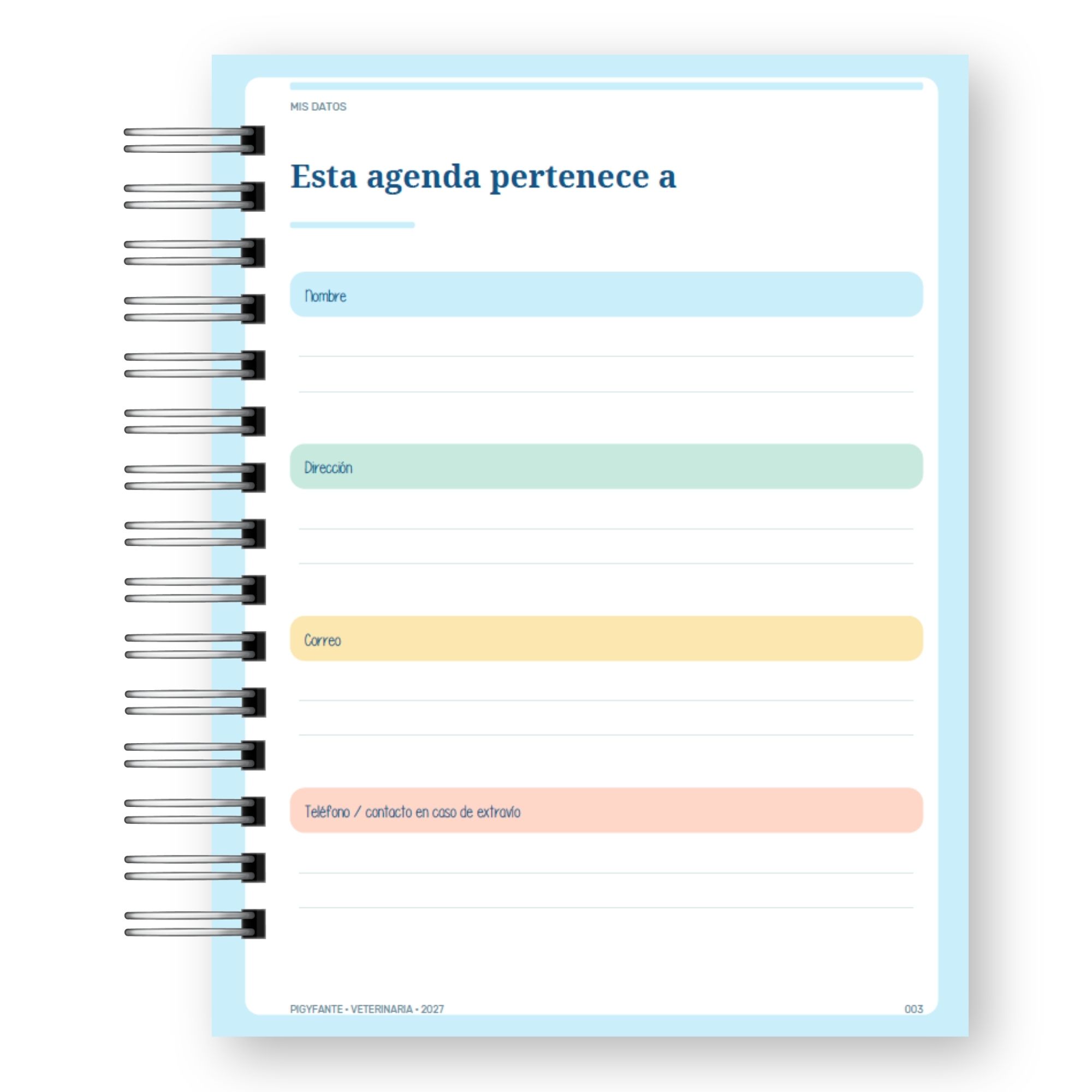 Agenda Veterinaria 2027 – Cuidados que dejan huella 3