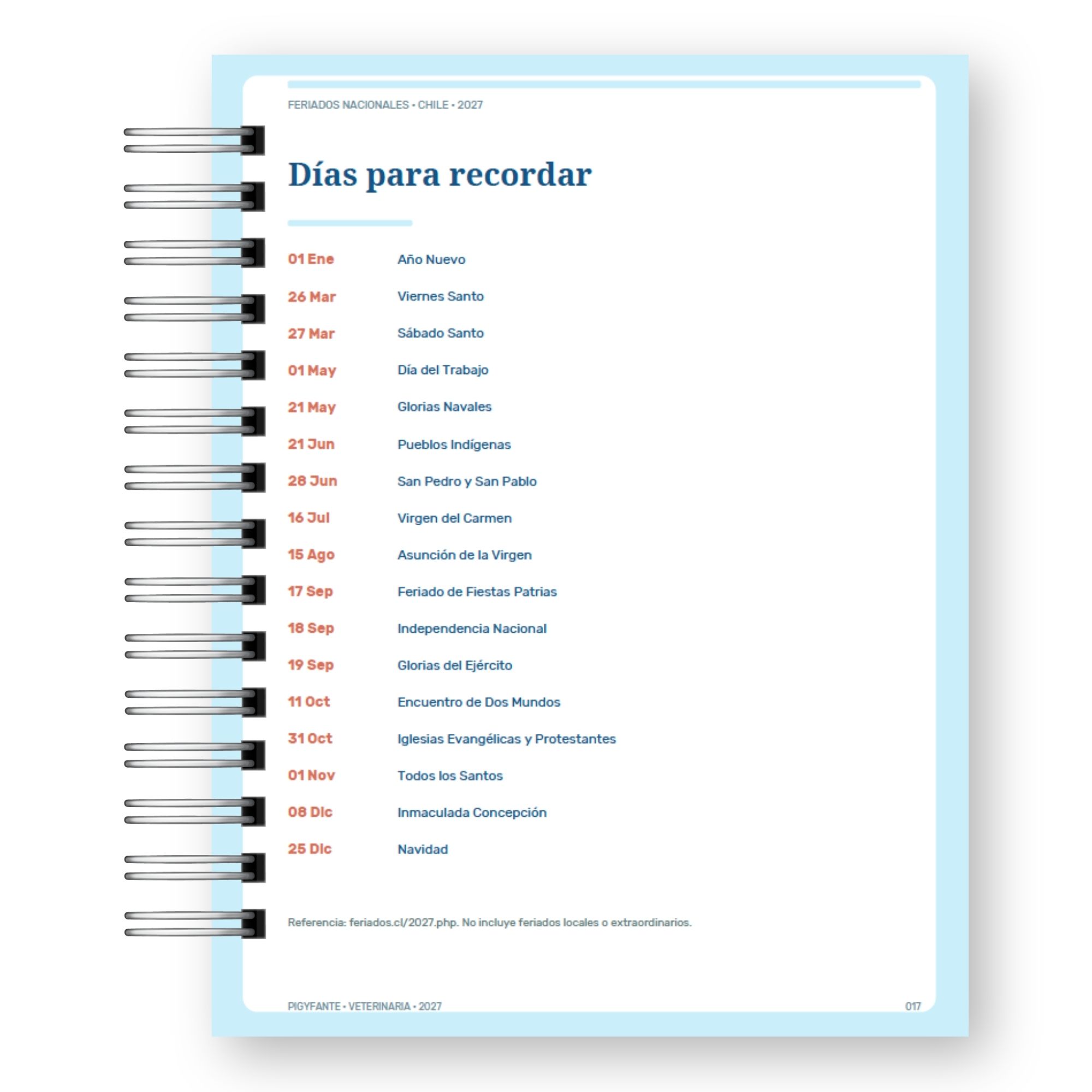 Agenda Veterinaria 2027 – Cuidados que dejan huella 5