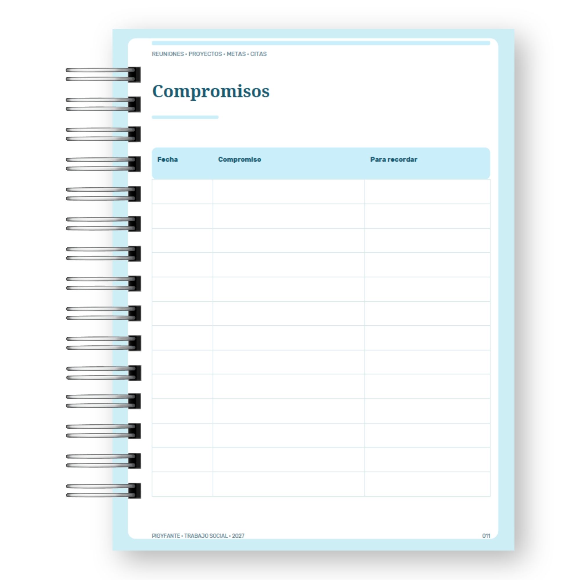 Agenda Trabajo Social 2027 – Edición Hombre  9