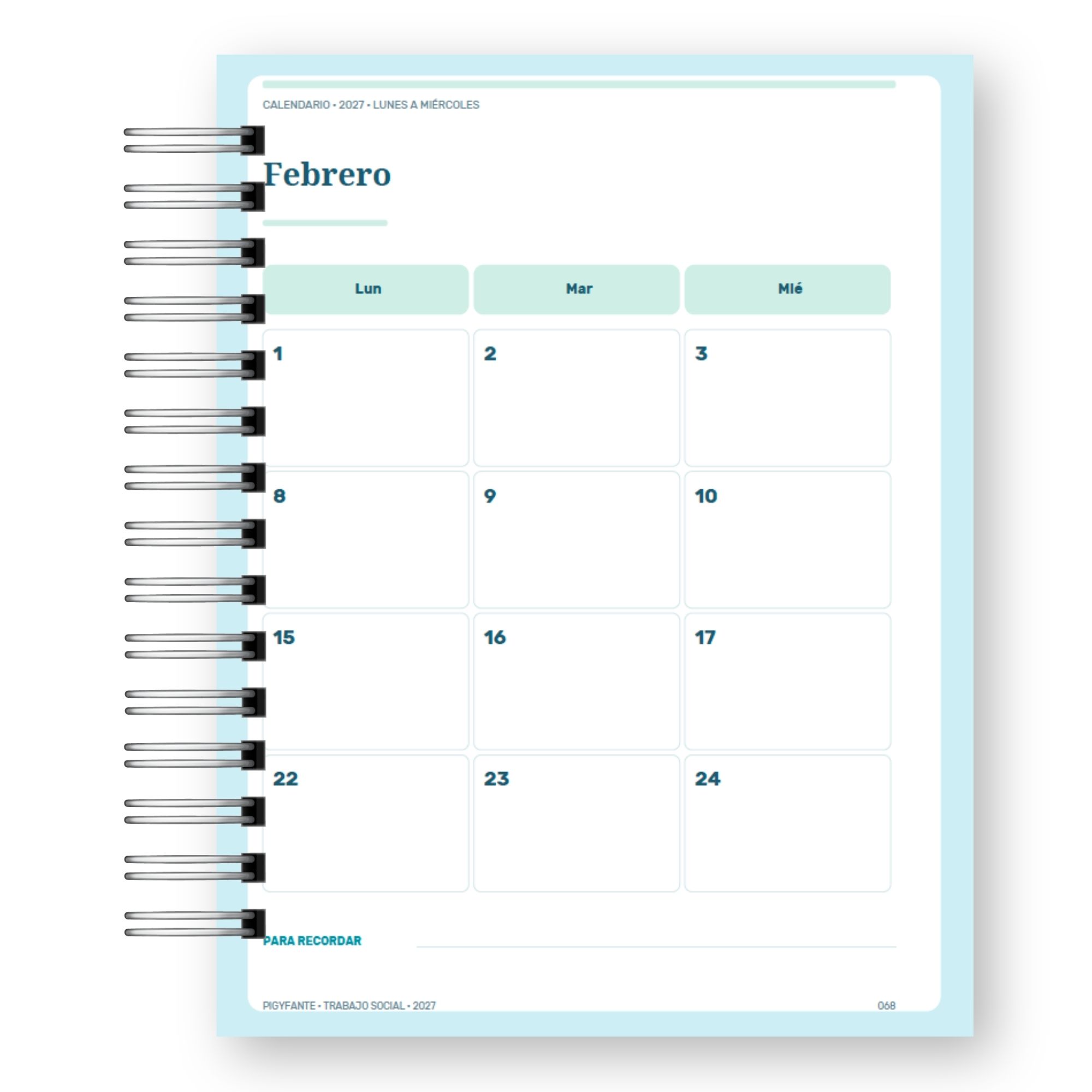 Agenda Trabajo Social 2027 – Edición Hombre  13