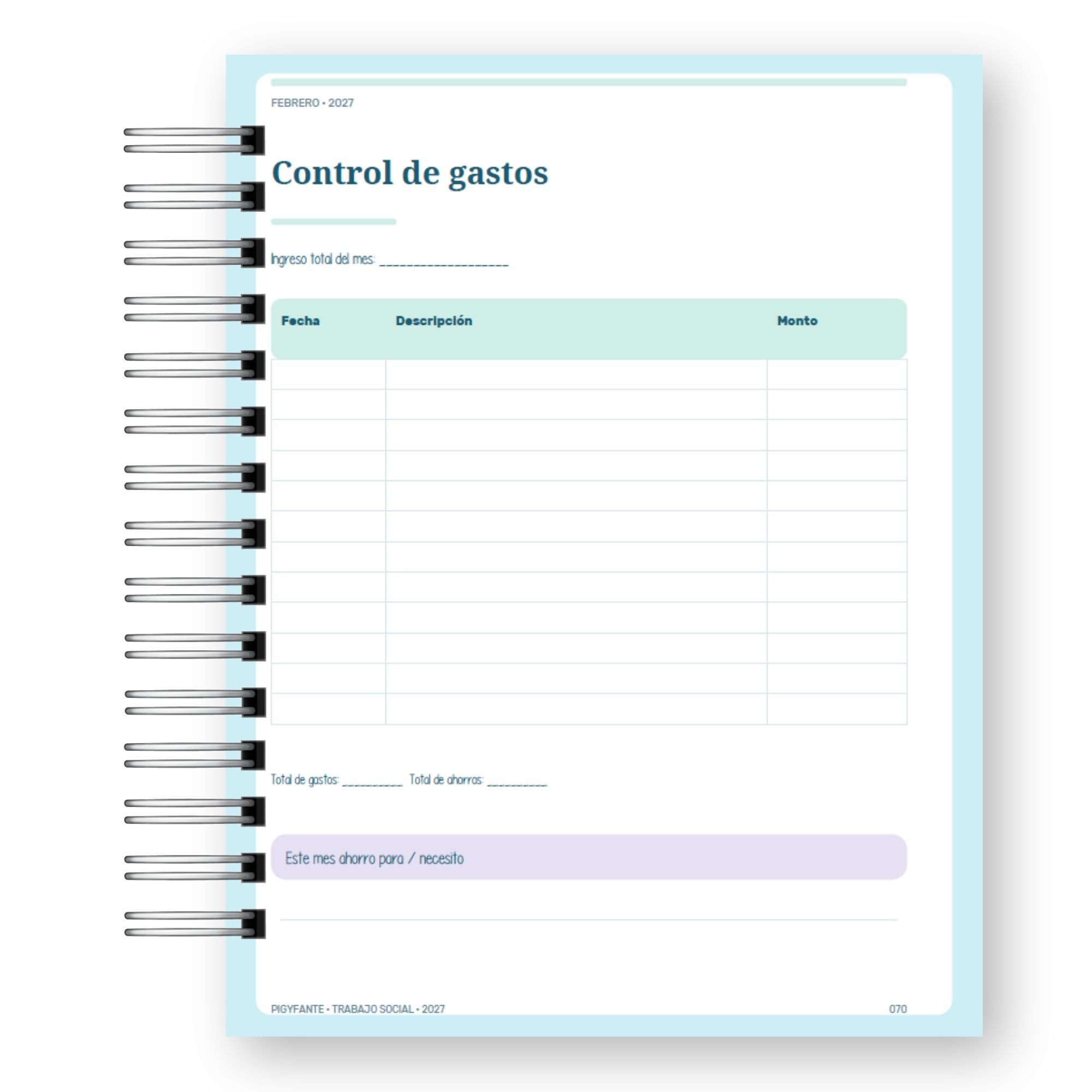 Agenda Trabajo Social 2027 – Edición Hombre  16