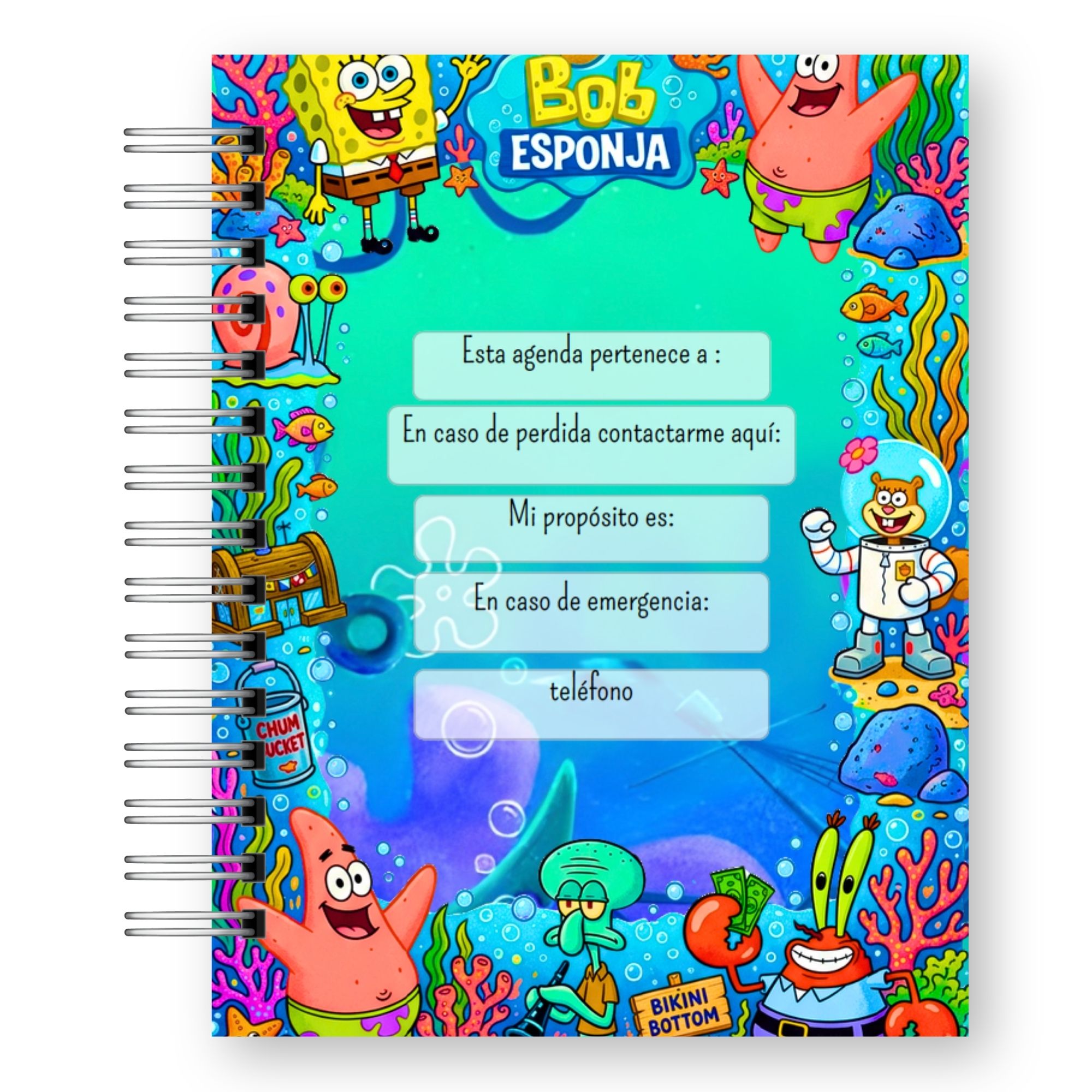 Agenda 2027 Bob Esponja – Edición Fondo de Bikini  2