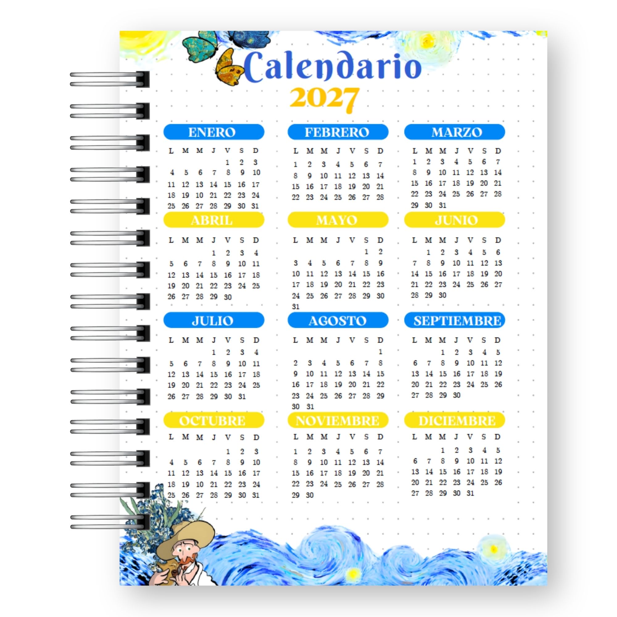 Agenda Vincent van Gogh 2027 – Edición Arte y Galería  3