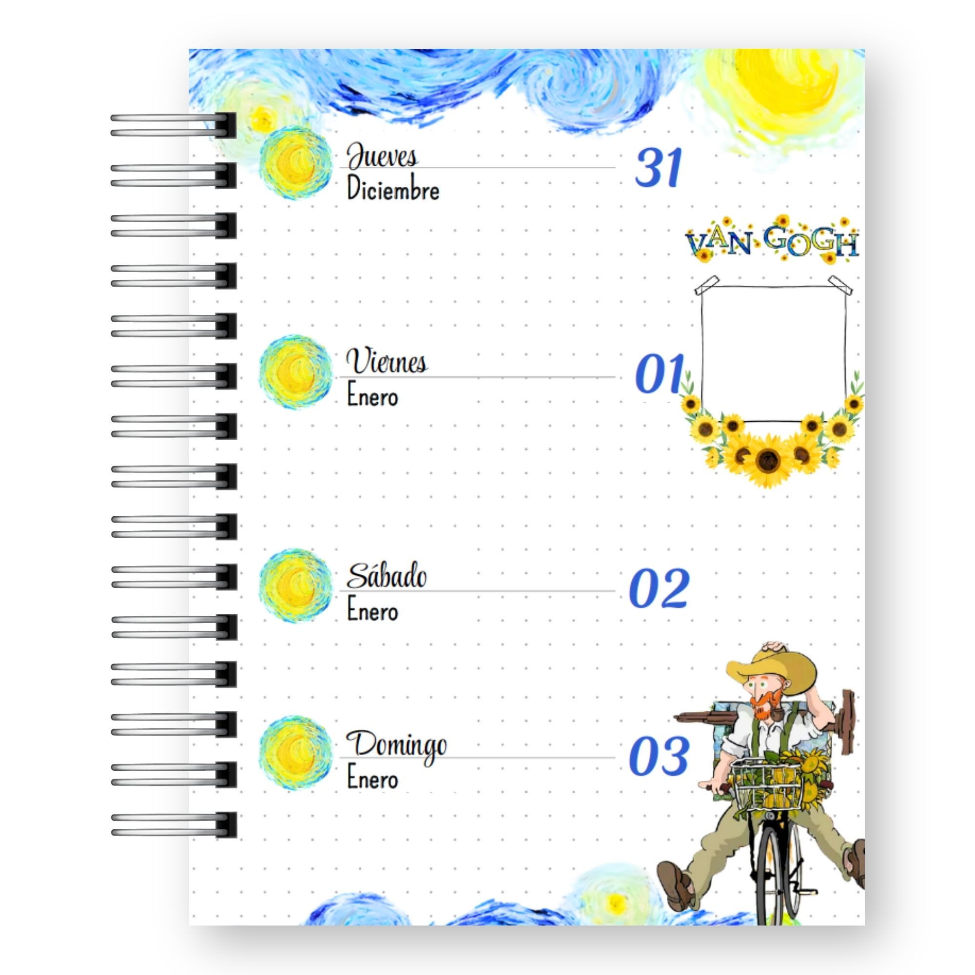 Agenda Vincent van Gogh 2027 – Edición Arte y Galería  12