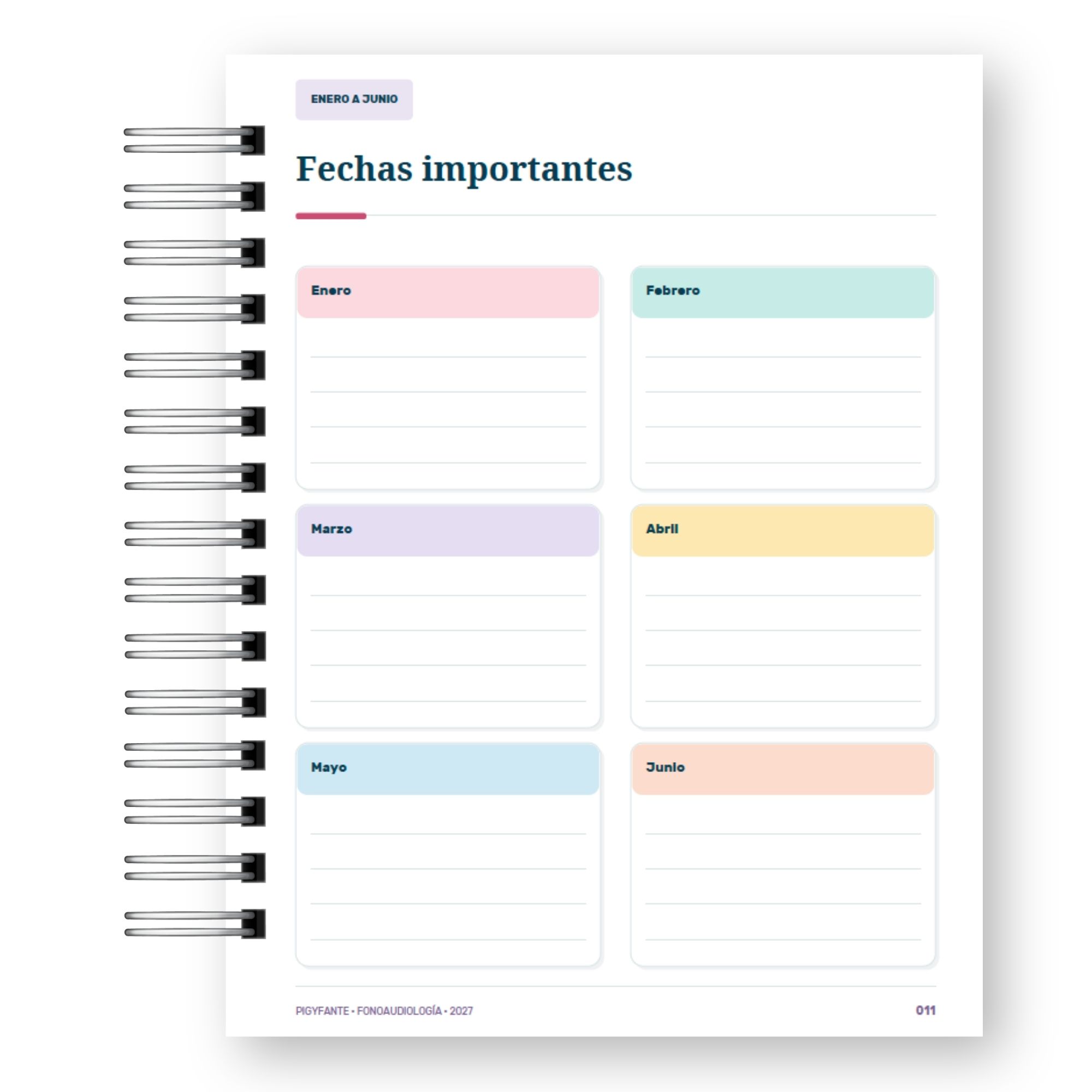 Agenda  Fonoaudiología 2027 – Edición Hombre  6