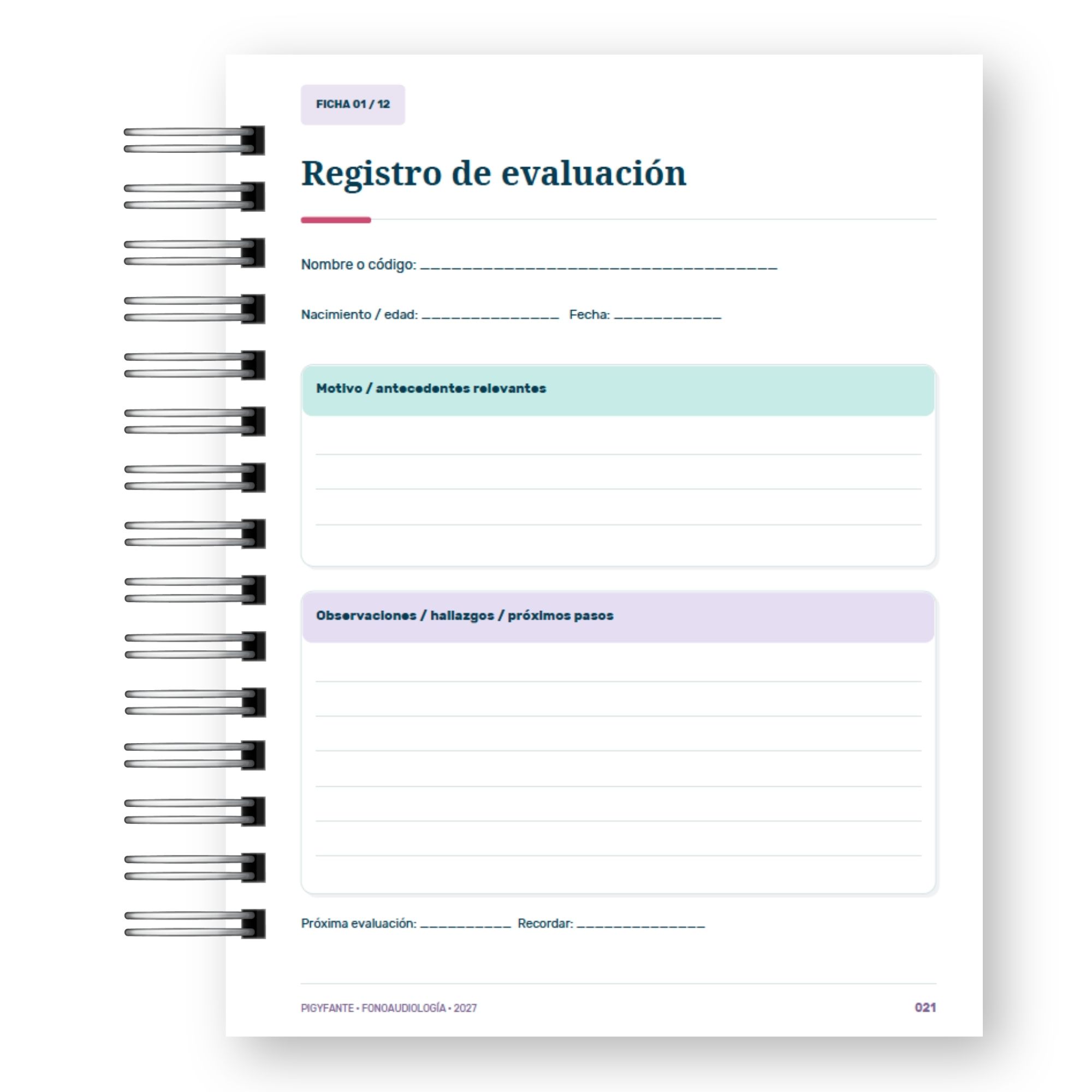 Agenda  Fonoaudiología 2027 – Edición Hombre  9