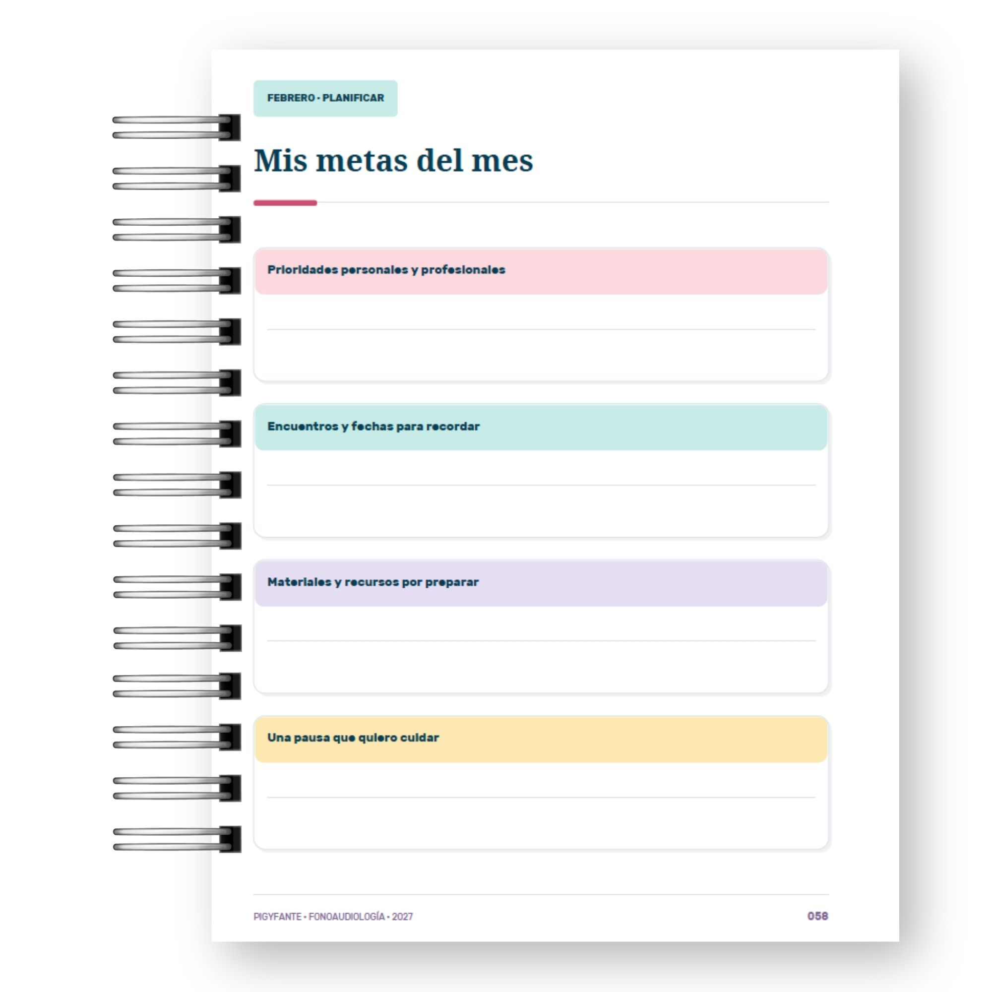 Agenda  Fonoaudiología 2027 – Edición Hombre  15