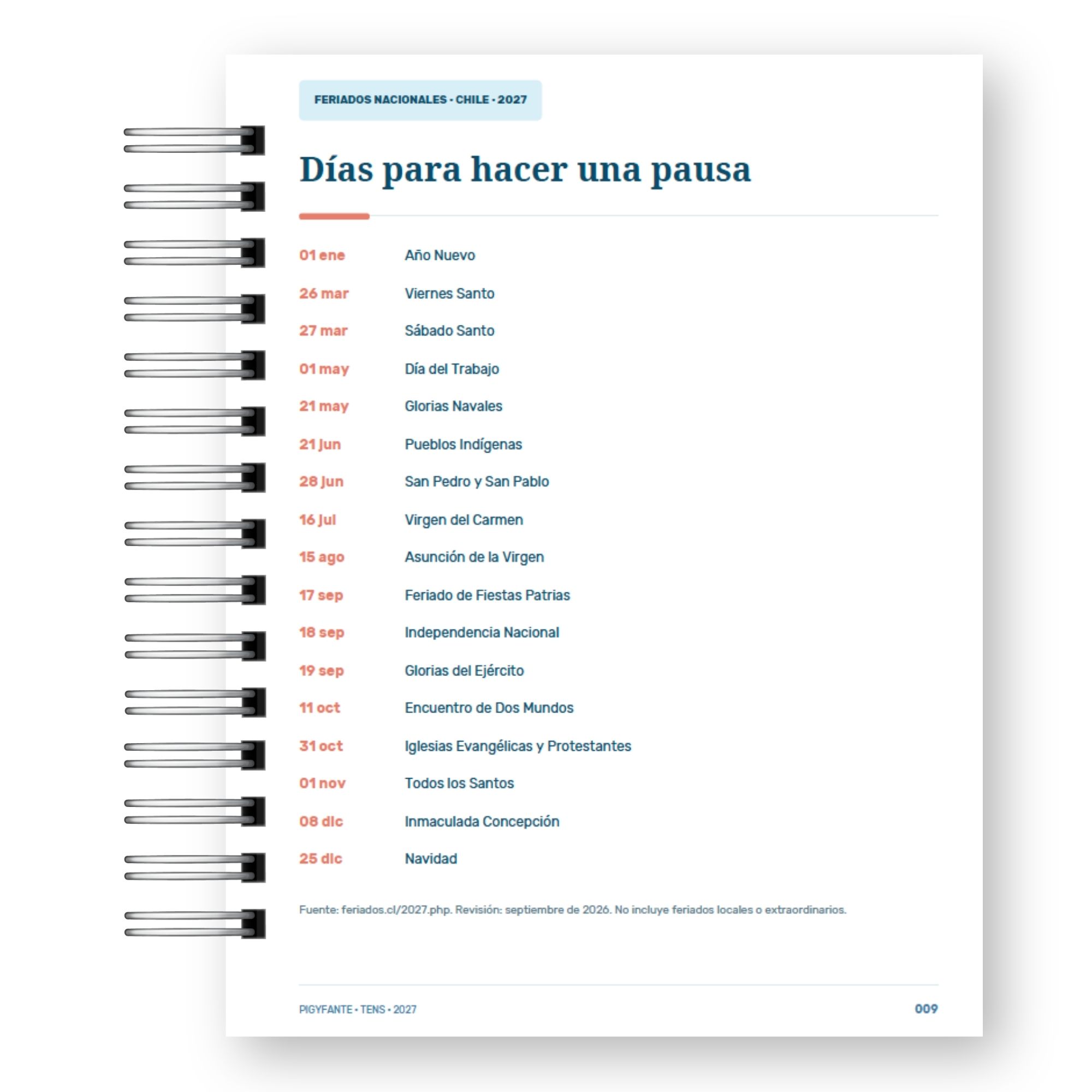 Agenda TENS 2027 – Edición Hombre  6