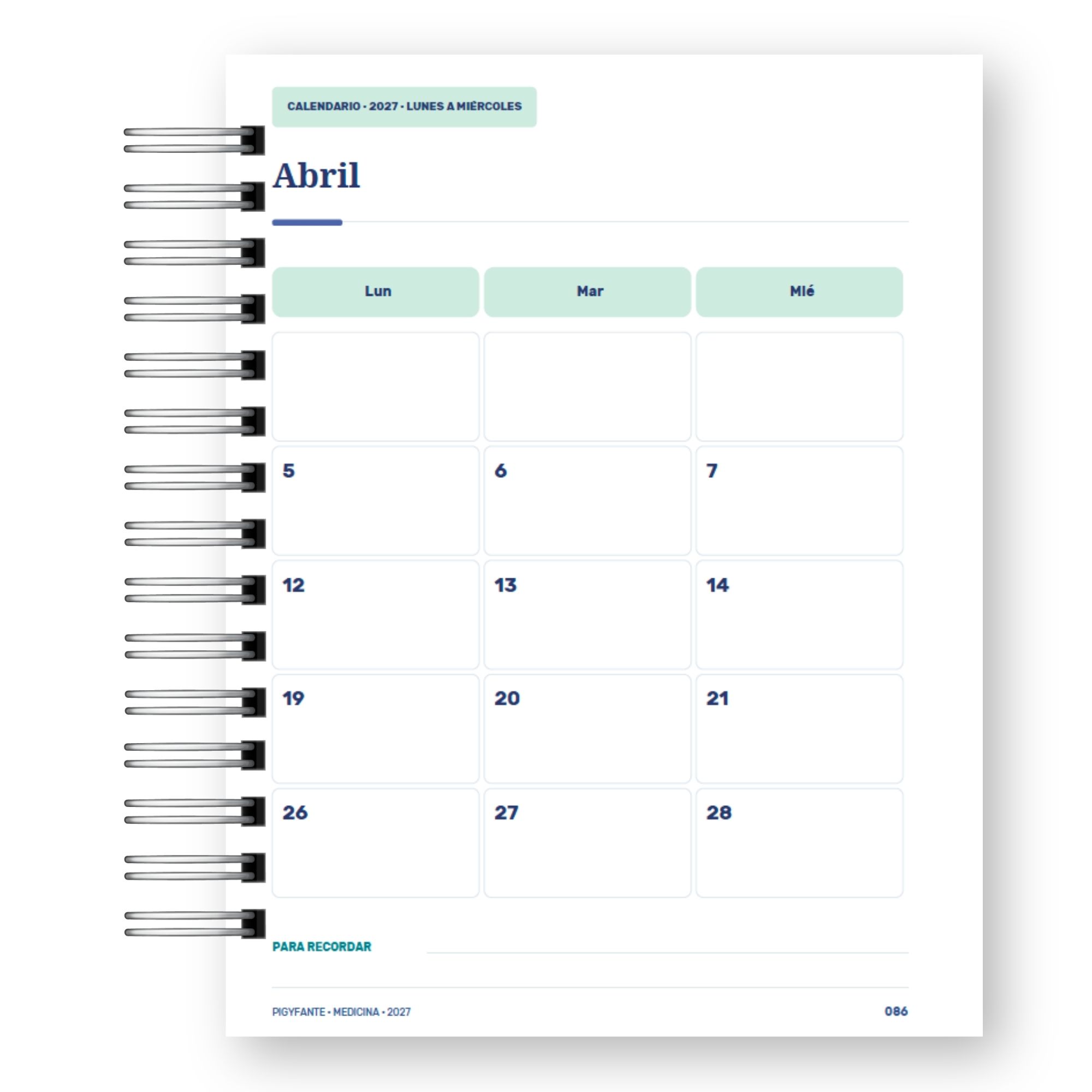 Agenda  Medicina 2027 – Edición Doctora 10