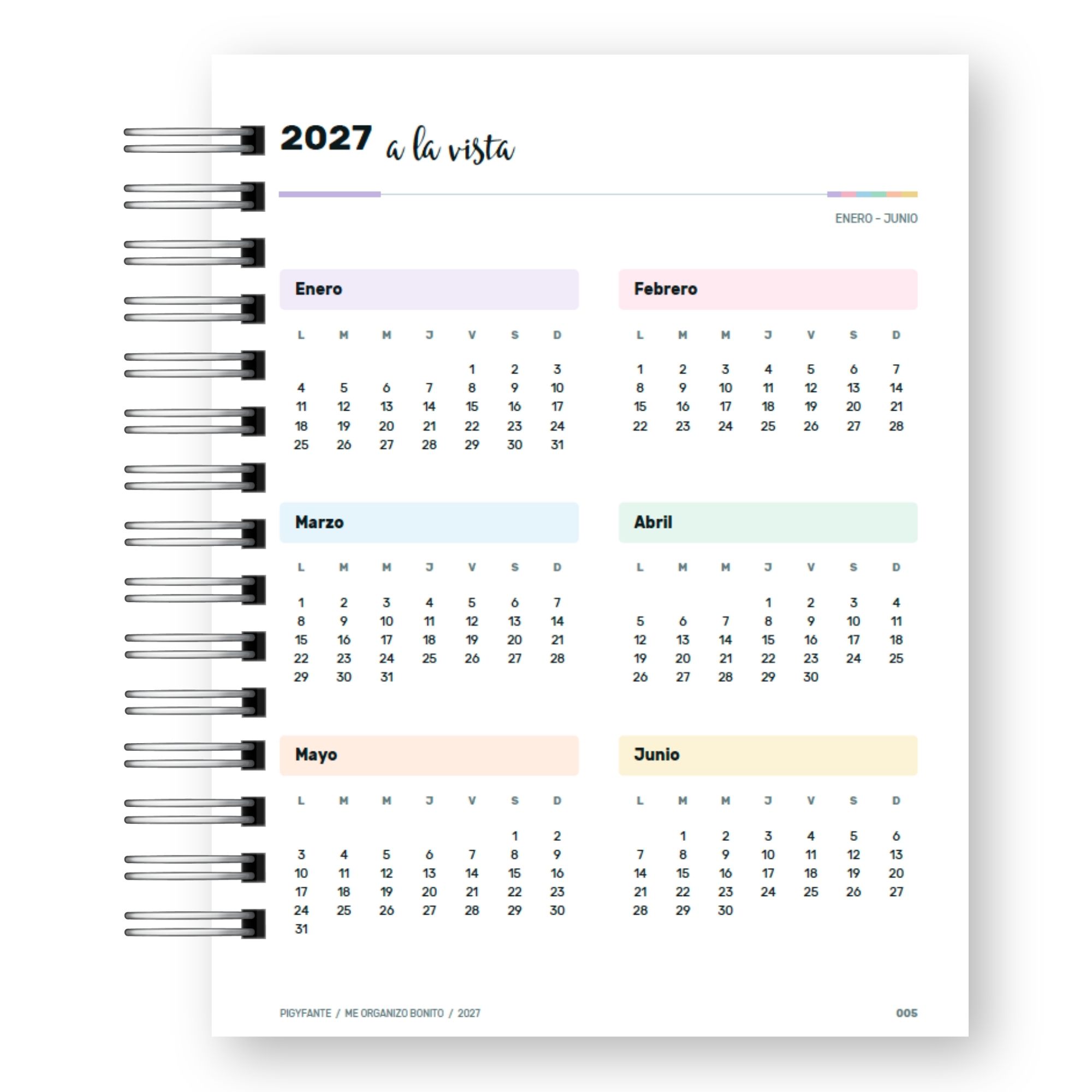 Agenda  Secretaria 2027 – Edición Me Organizo Bonito 4