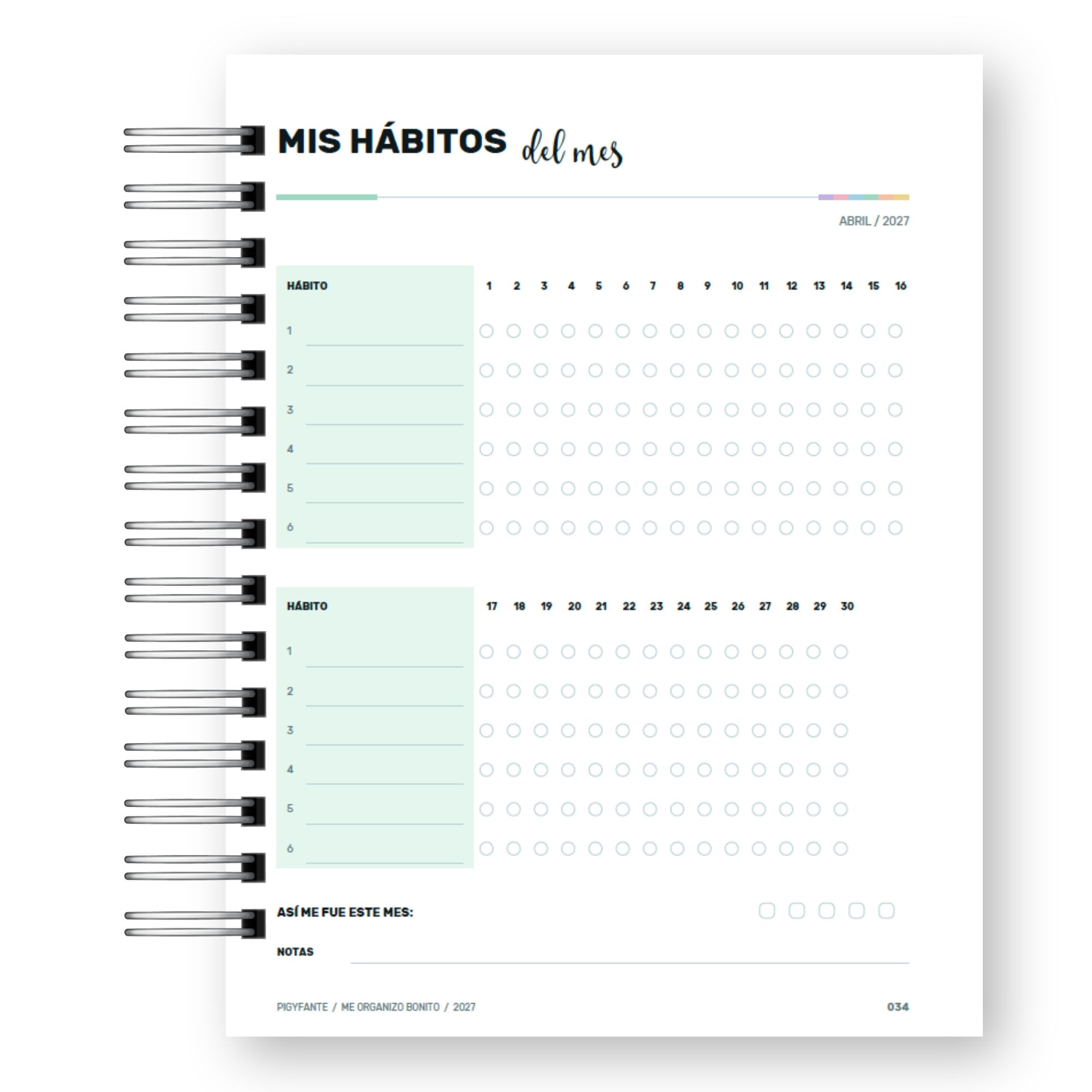 Agenda  Secretaria 2027 – Edición Me Organizo Bonito 6