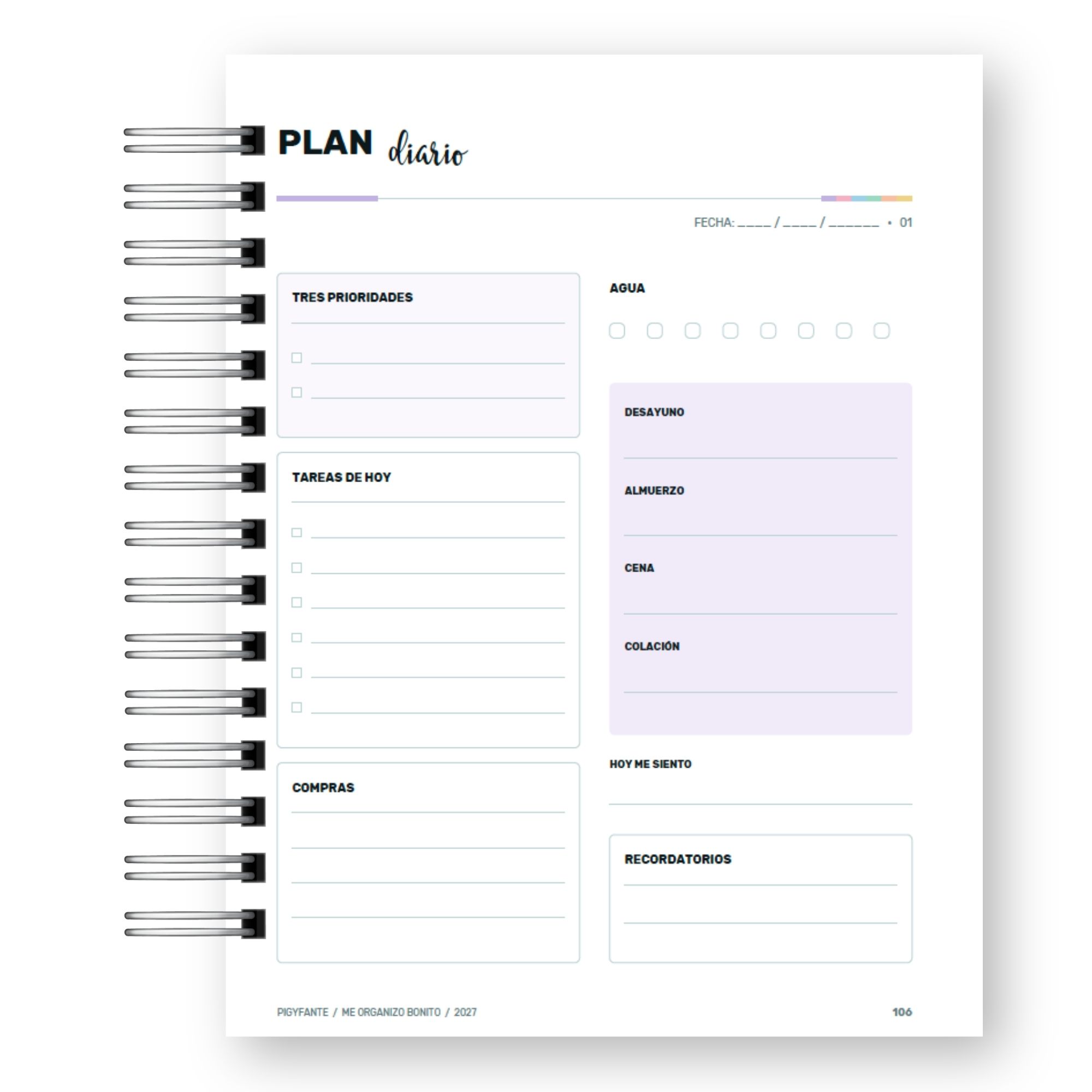 Agenda  Secretaria 2027 – Edición Me Organizo Bonito 9