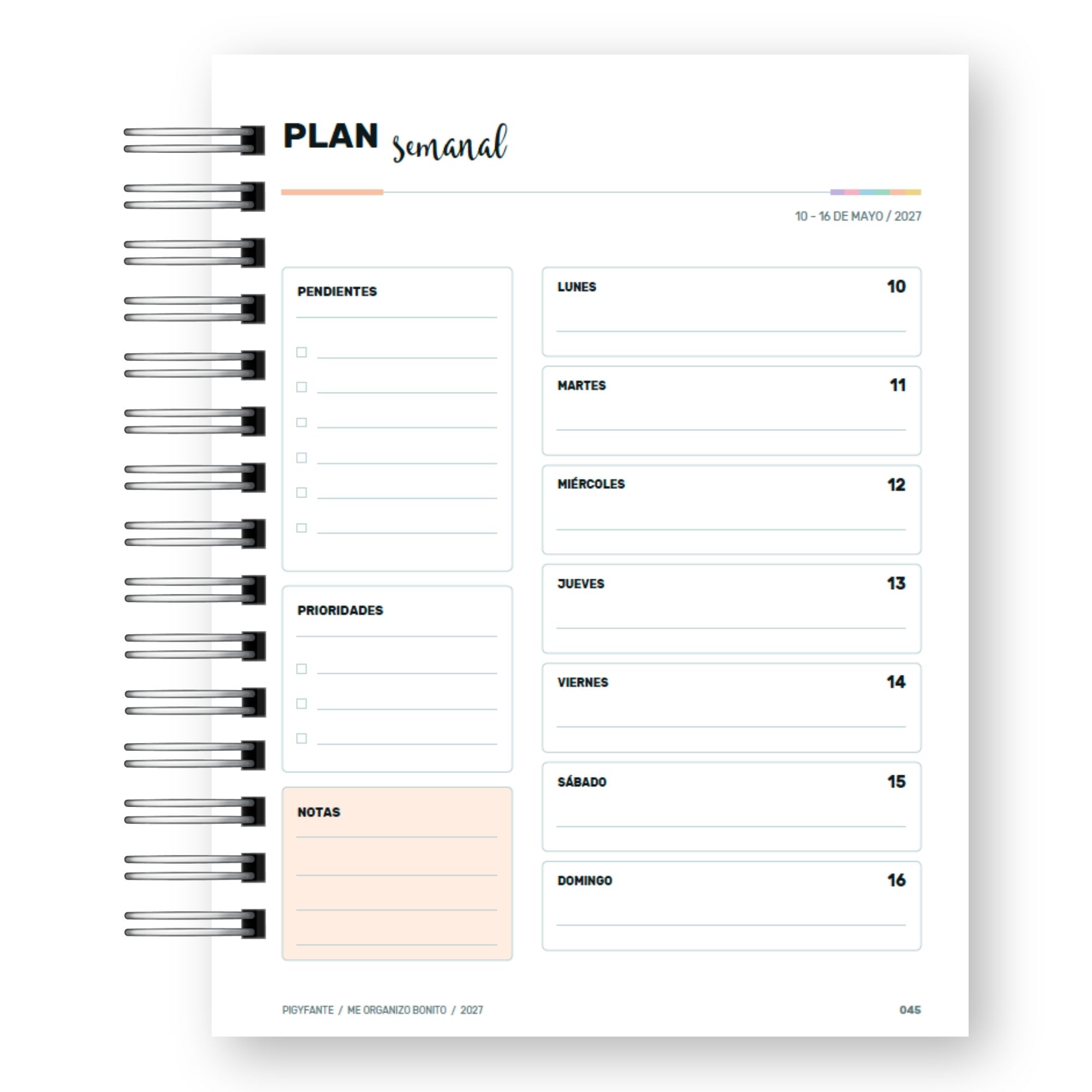 Agenda  Secretaria 2027 – Edición Me Organizo Bonito 8