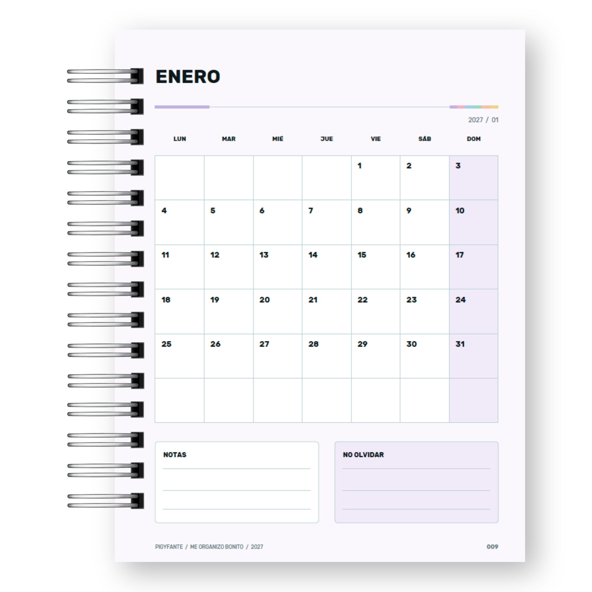 Agenda  Secretaria 2027 – Edición Me Organizo Bonito 5