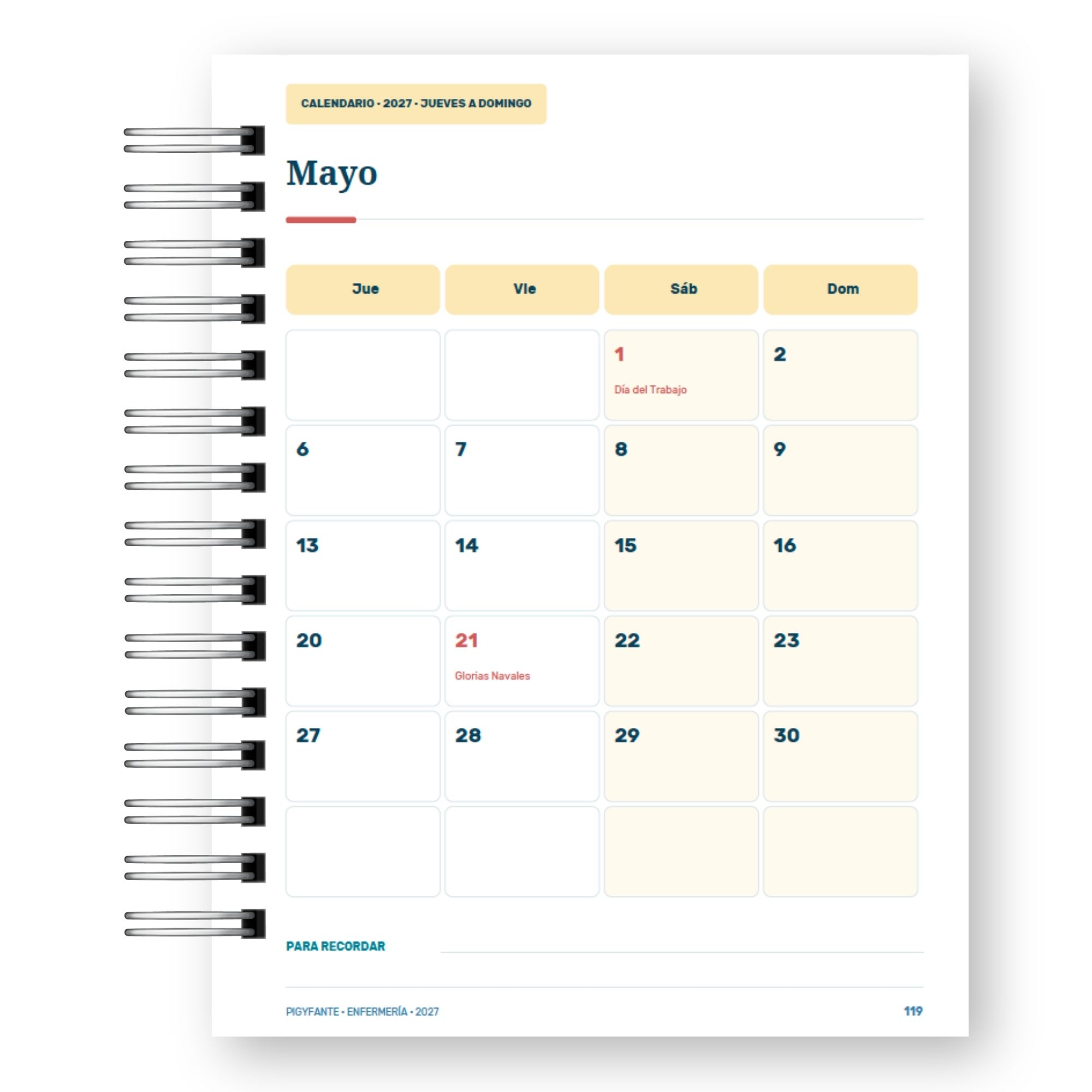 Agenda Enfermería 2027 – Edición Hombre  11