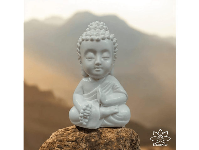 Mini Buda de la Protección - Blanco