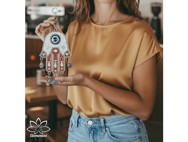 Colgante de Muro Manito Blanca-Roja