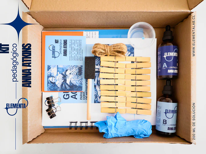 Kit de Cianotipia Pedagógico Educativo Anna Atkins 200 ml 5