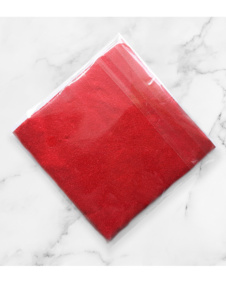 Papel metalizado para bombones, rojo 10x10