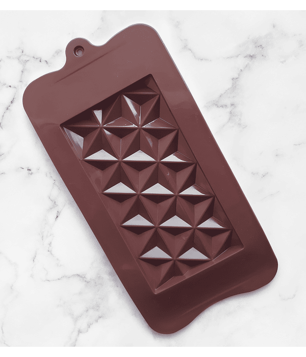 Molde silicona para tableta de chocolate triángulo 3D