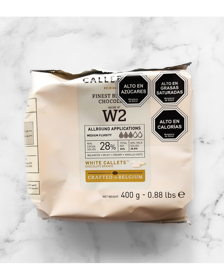 Chocolate blanco 28% Callebaut 400grs