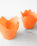 Tulipas de papel ceresinado color Naranja 