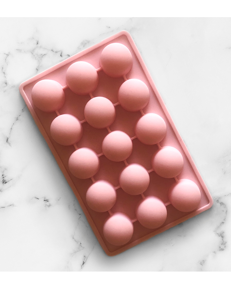 Molde silicona rosado x 15 