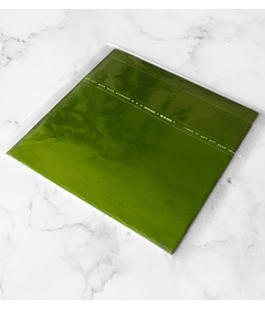 Papel metalizado para bombones verde 14x14cm 