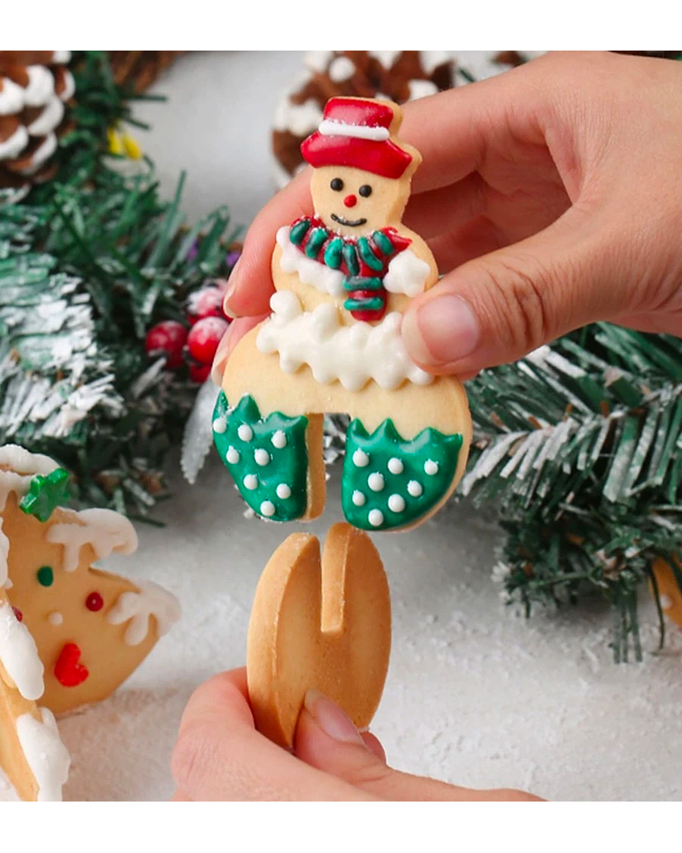 Set cortadores galletas Navidad 3D 