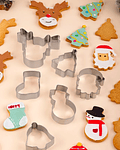 Set 6 piezas cortadores de galletas navidad 