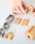 set cortador galletas casa jengibre 3D 