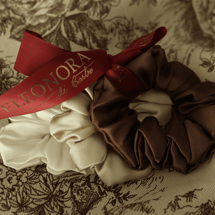 Conjunto 3 Scrunchies 100% Seda de Amoreira 1