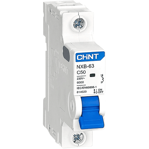 INTERRUPTOR AUTOMATICO 1X50A CURVA C 6KA 230VAC NXB-63 CHINT