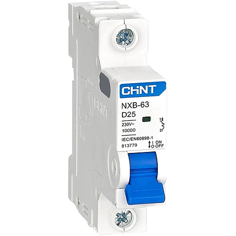 INTERRUPTOR AUTOMATICO 1X25A CURVA D 10KA 230VAC NXB-63H CHINT