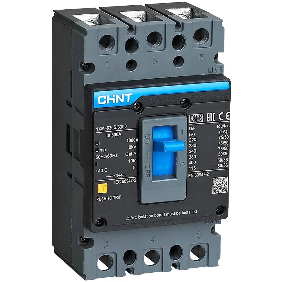 INTERRUPTOR AUTOMATICO CAJA MOLDEADA 3X500A 50KA 415VAC NXM-630S CHINT 1