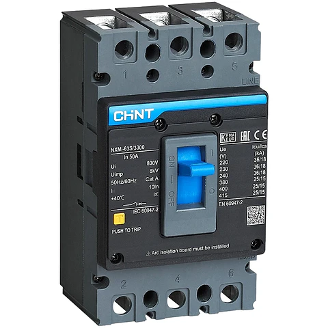 INTERRUPTOR AUTOMATICO CAJA MOLDEADA 3X50A 25KA 415VAC NXM-63S CHINT