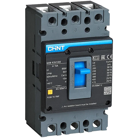 INTERRUPTOR AUTOMATICO CAJA MOLDEADA 3X16A 25KA 415VAC NXM-63S CHINT