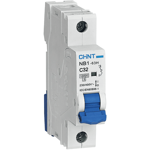 INTERRUPTOR AUTOMATICO 1X32A CURVA C 10KA 400VAC NB1-63H CHINT