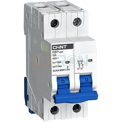 INTERRUPTOR AUTOMATICO 2X16A CURVA C 15KA 230VAC NBP-63R CHINT
